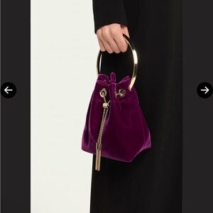 Jimmy Choo Purple Velvet Women's Bag